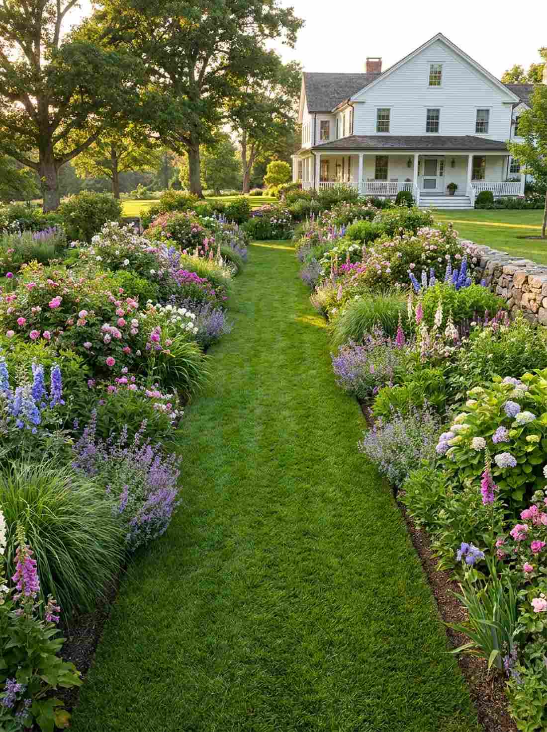 grass path through borders