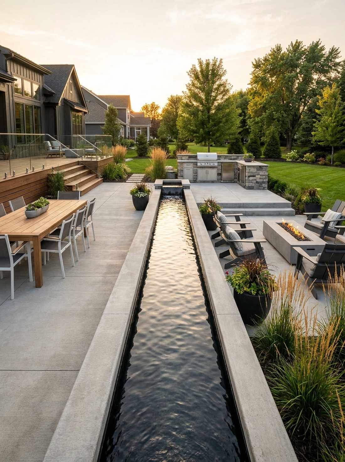 linear water channels