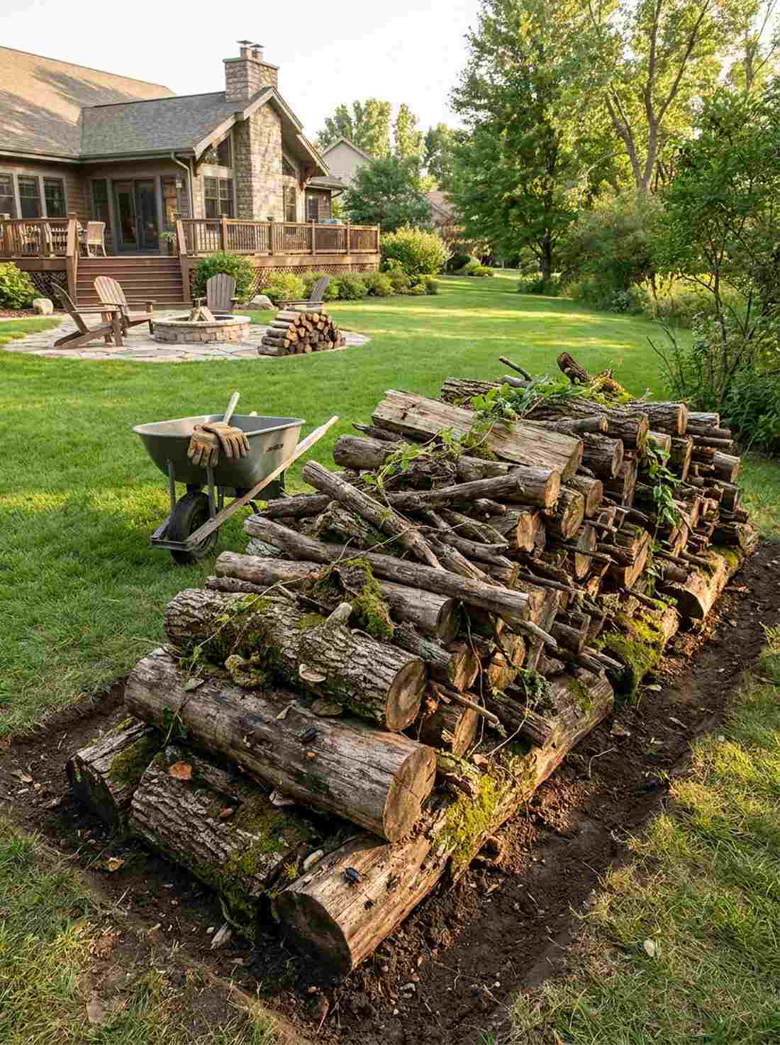 log pile shelters