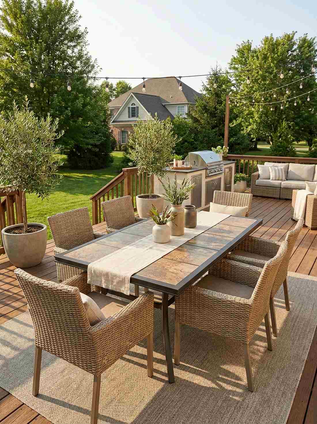 mixed material dining set