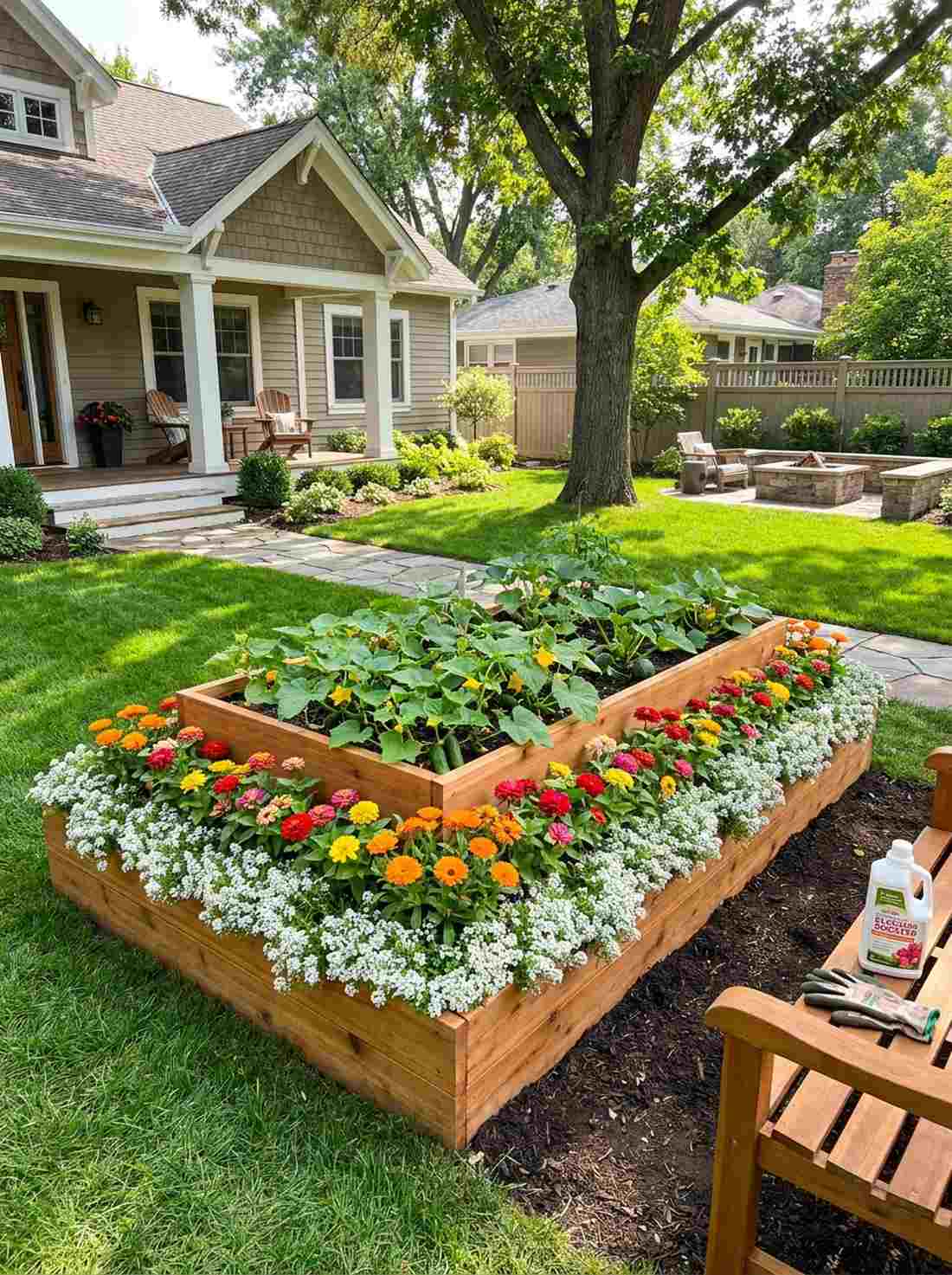 pollinator attracting edge planting