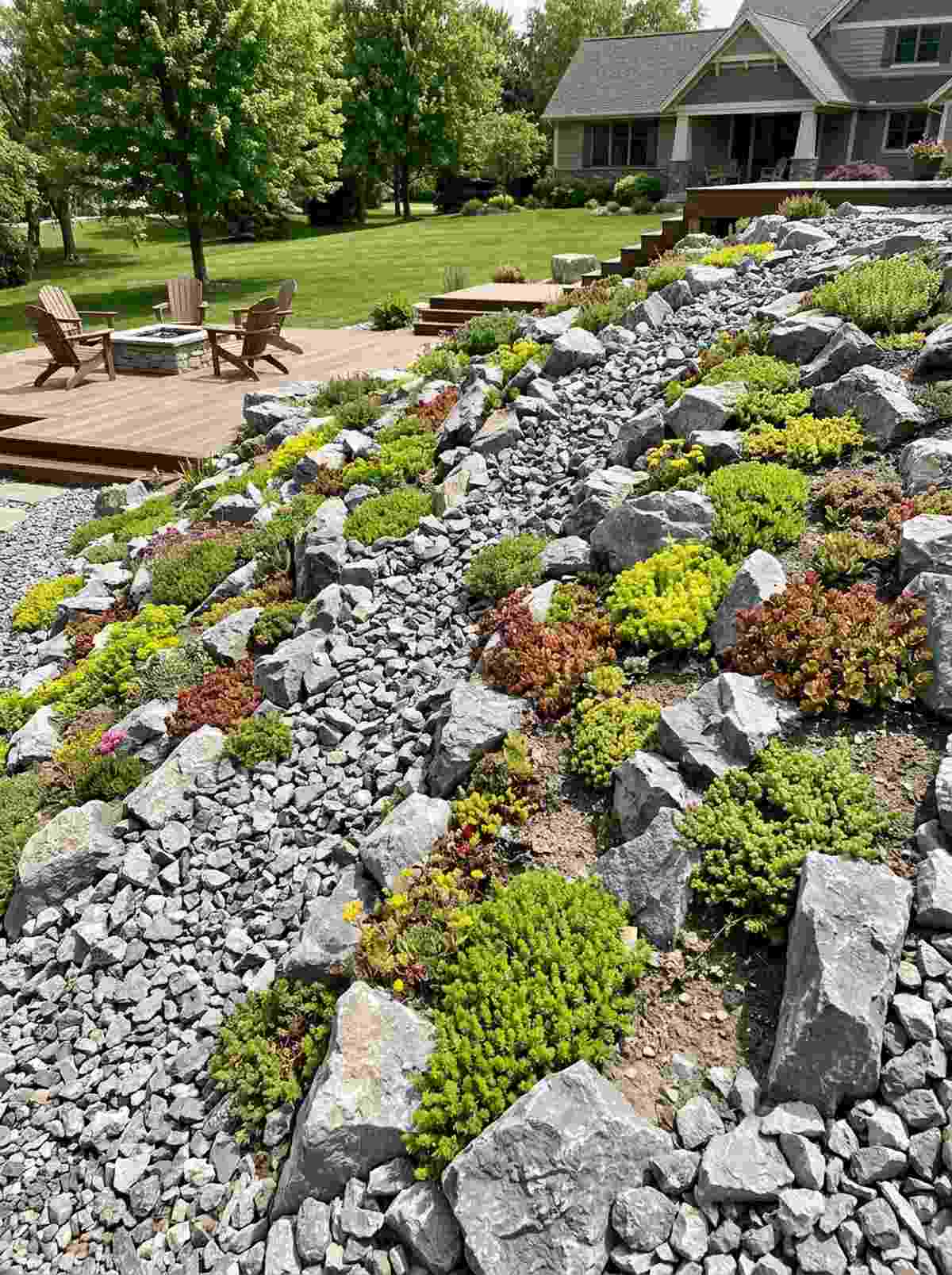 alpine scree slope recreation