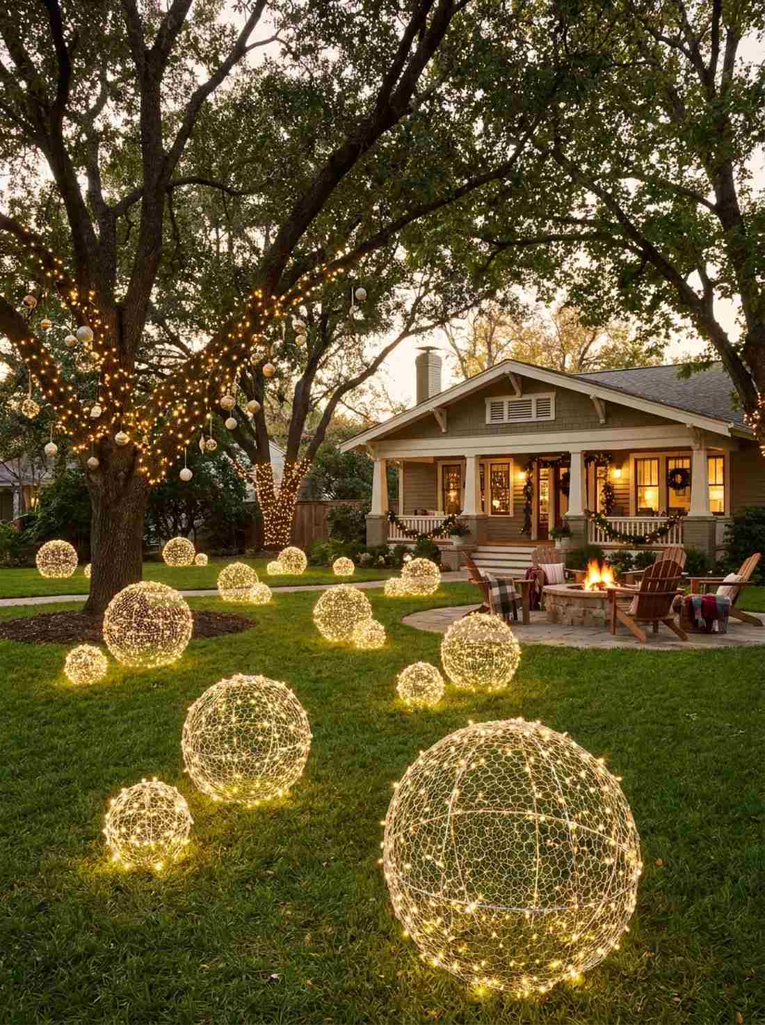 christmas light ball spheres