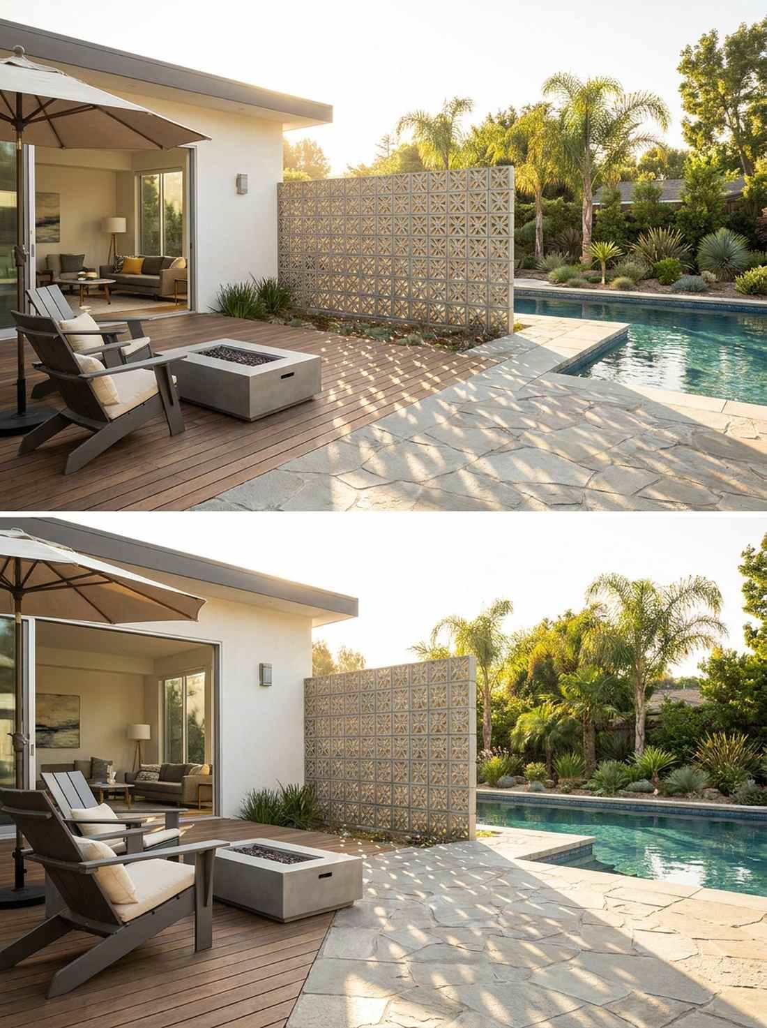 concrete block privacy screen