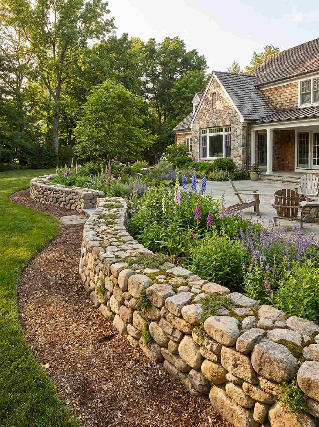 fieldstone stacked borders