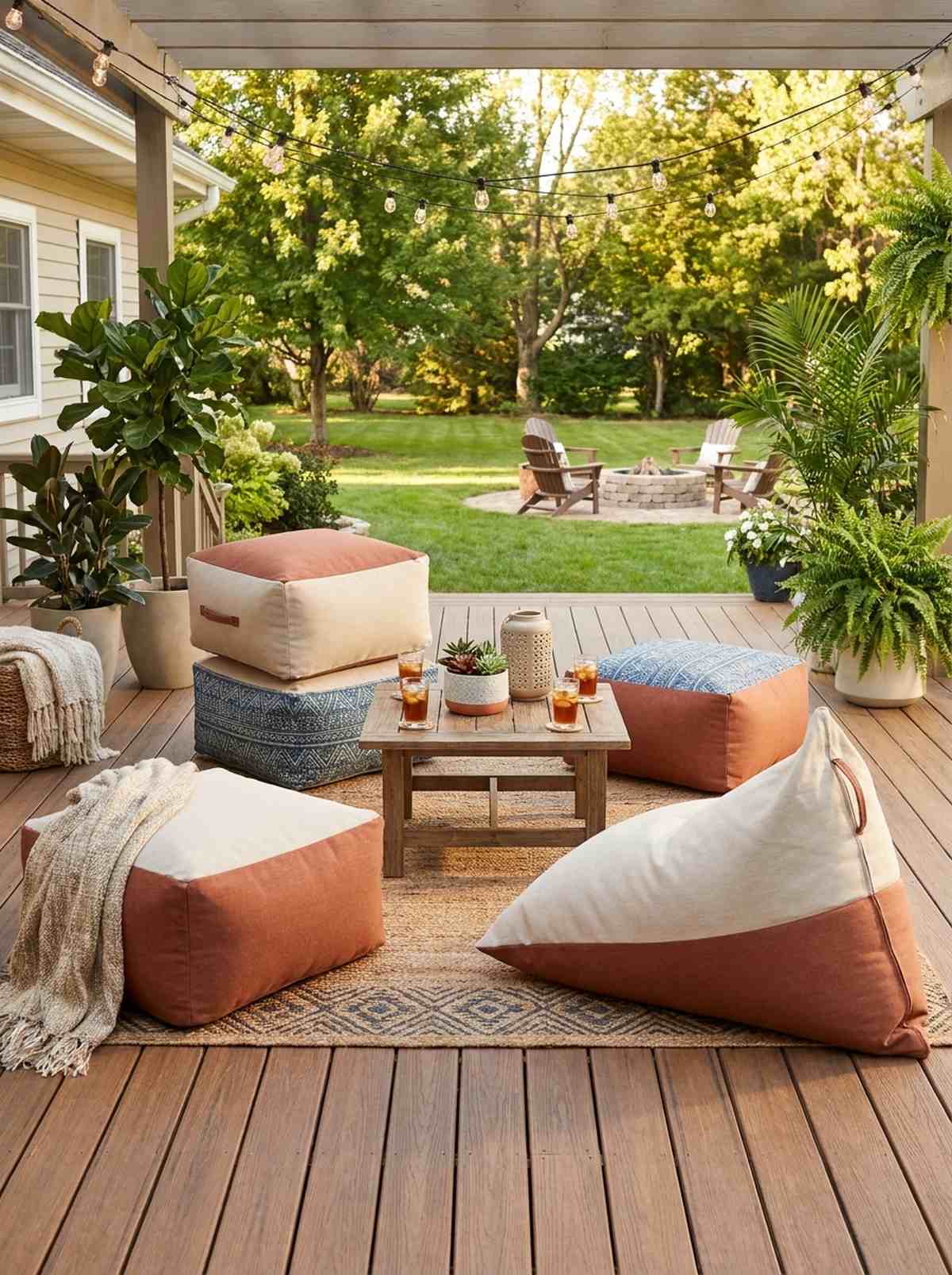 modular pouf seating system