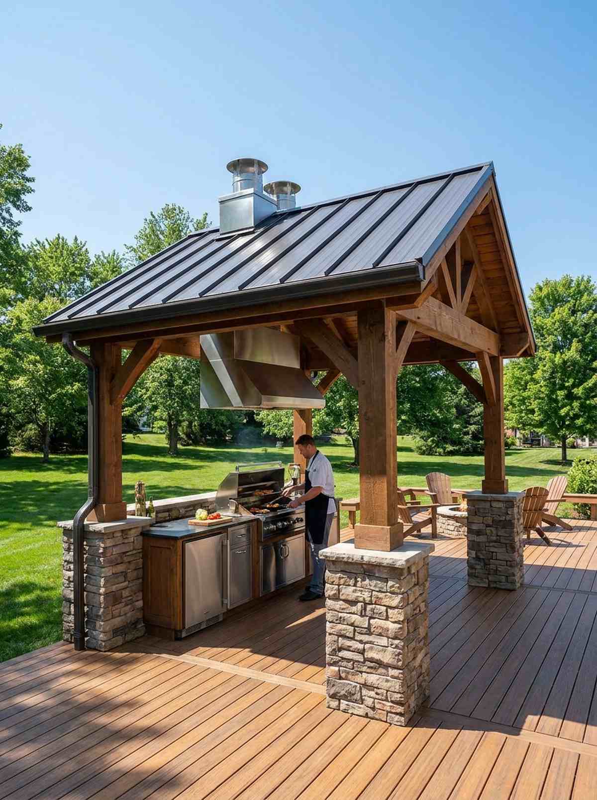 outdoor kitchen pavilion