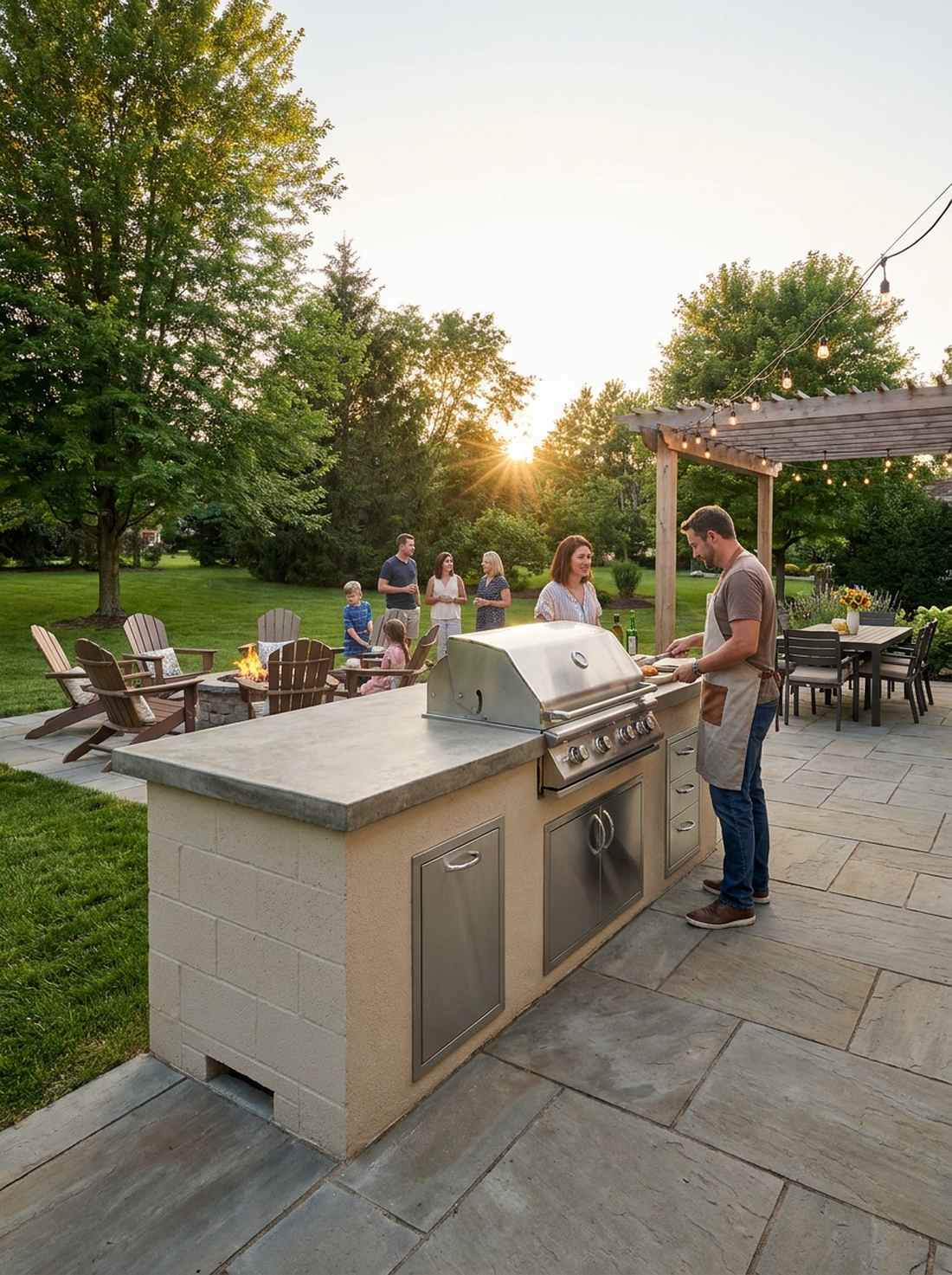 outdoor kitchen stations