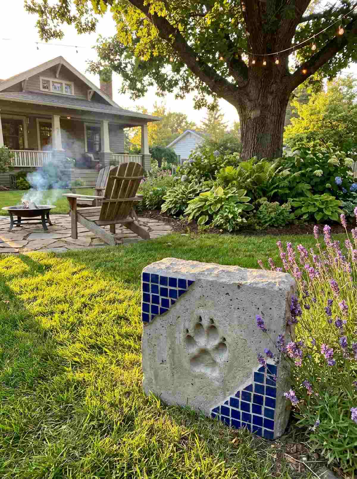 pet paw print memorial