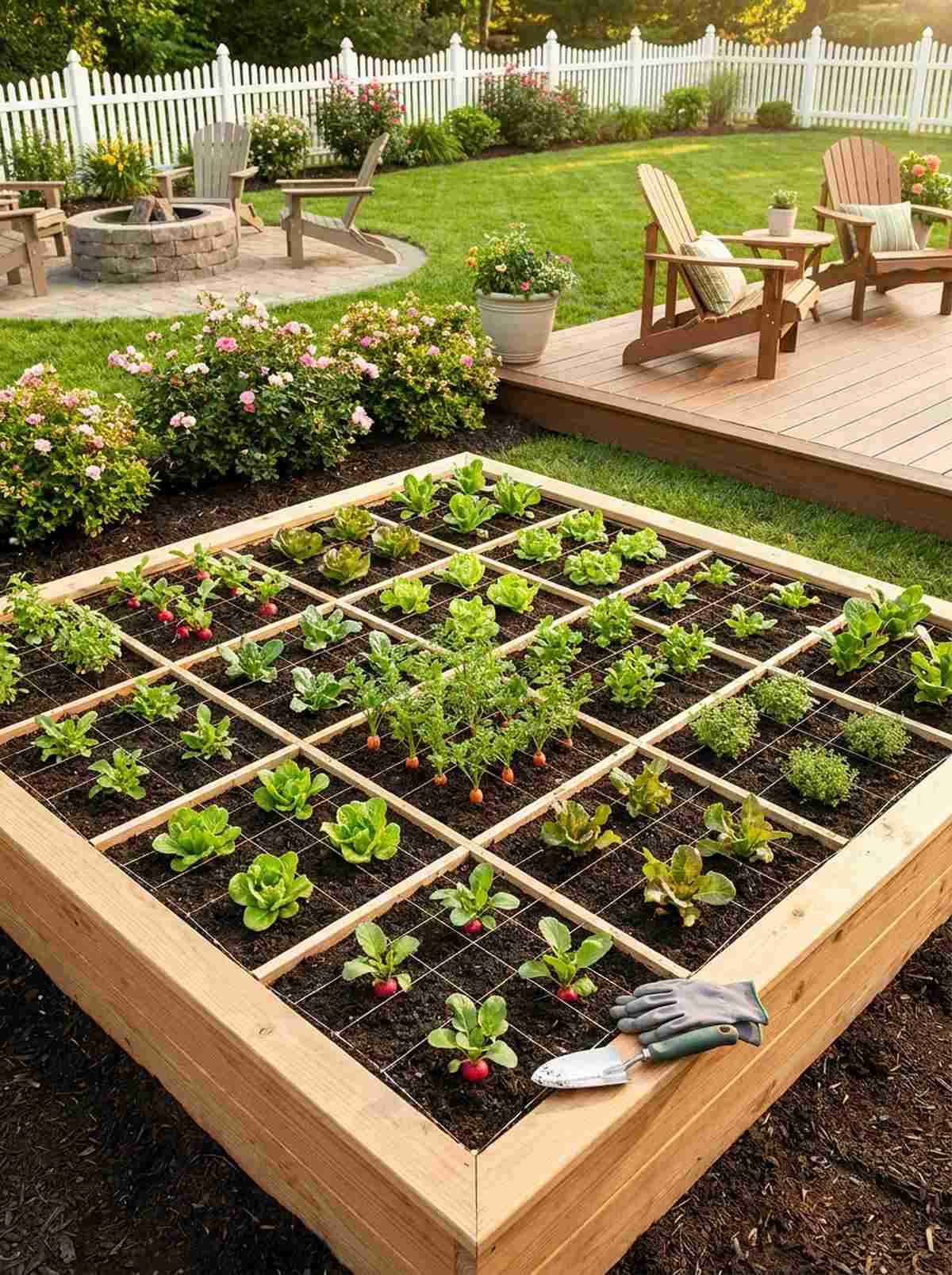 square foot gardening grids