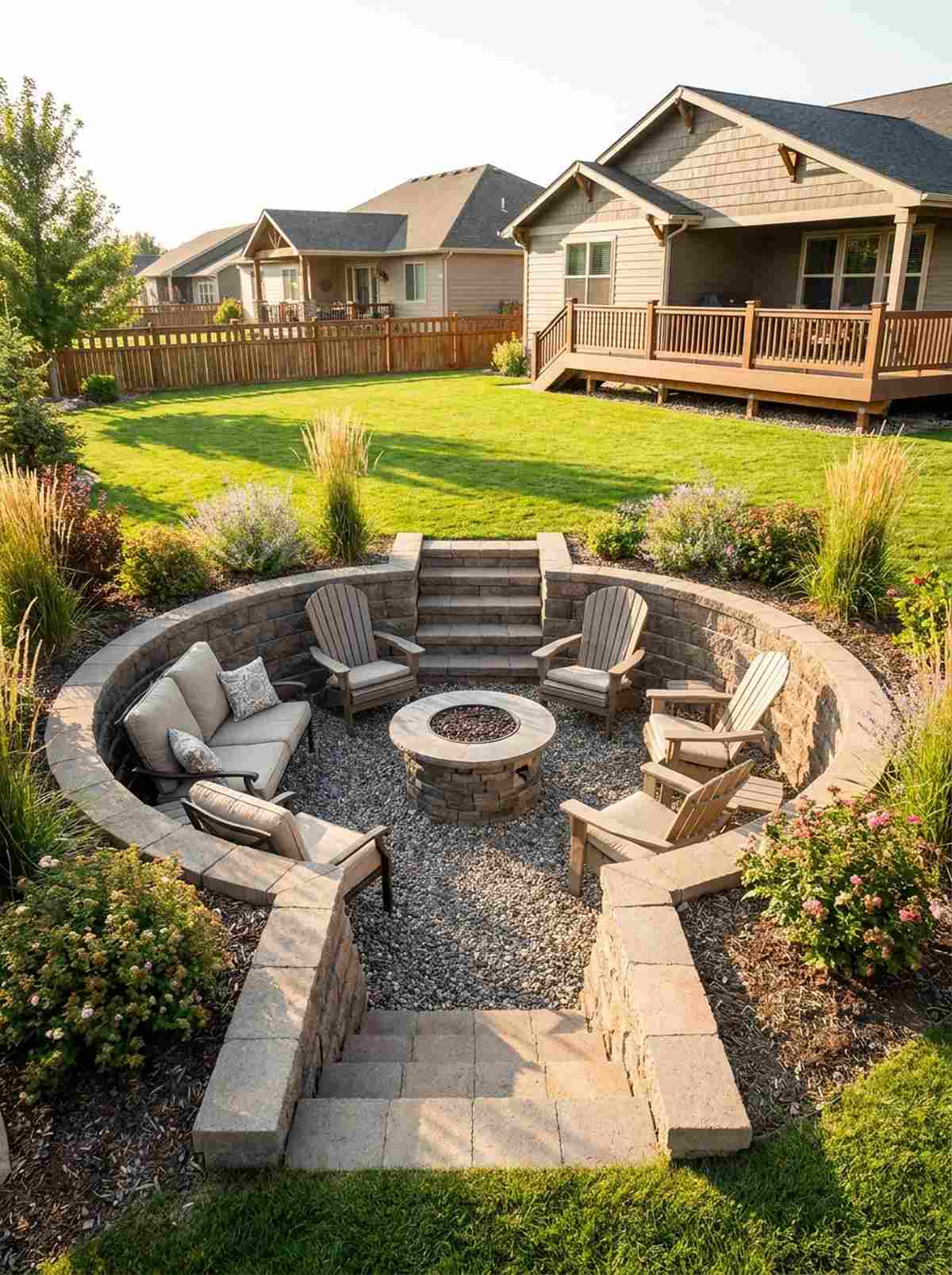 sunken seating areas