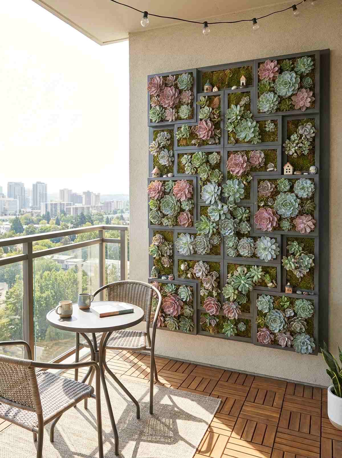 vertical succulent living wall