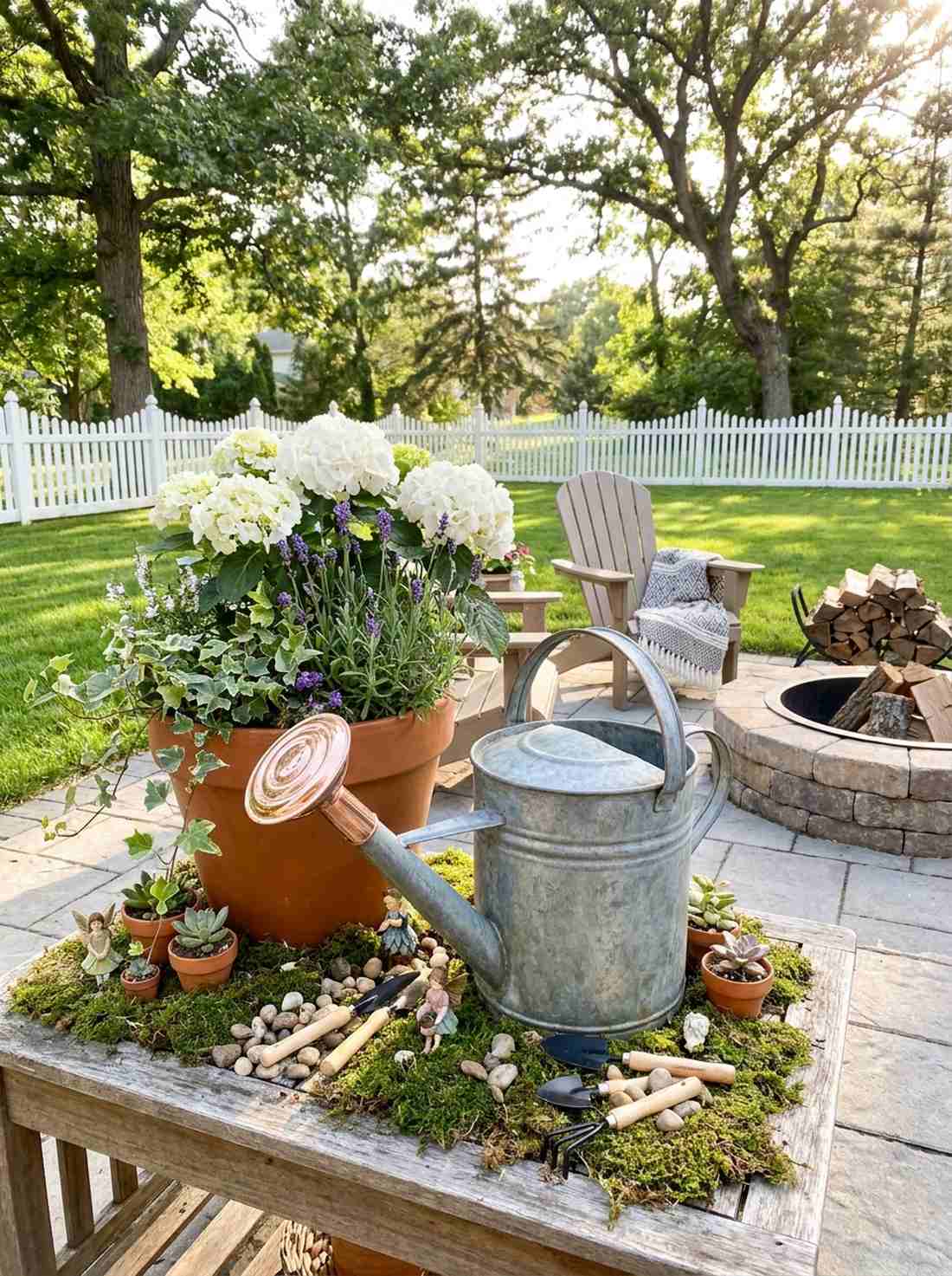 vintage zinc watering cans
