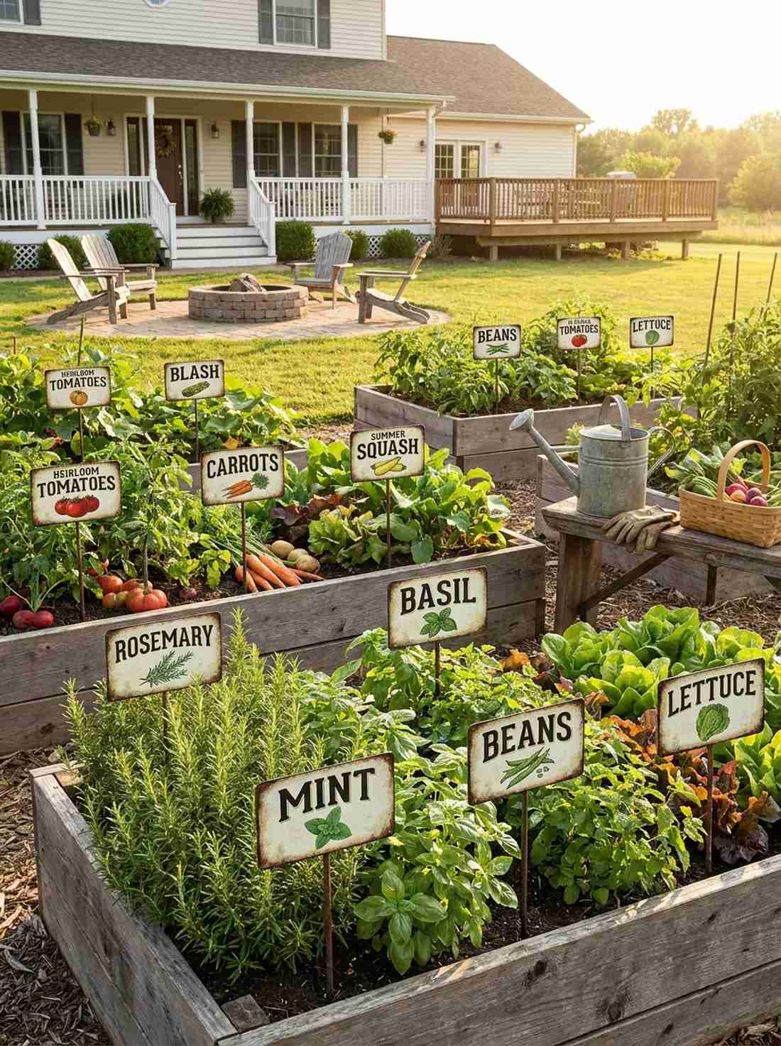 antique garden markers and signs
