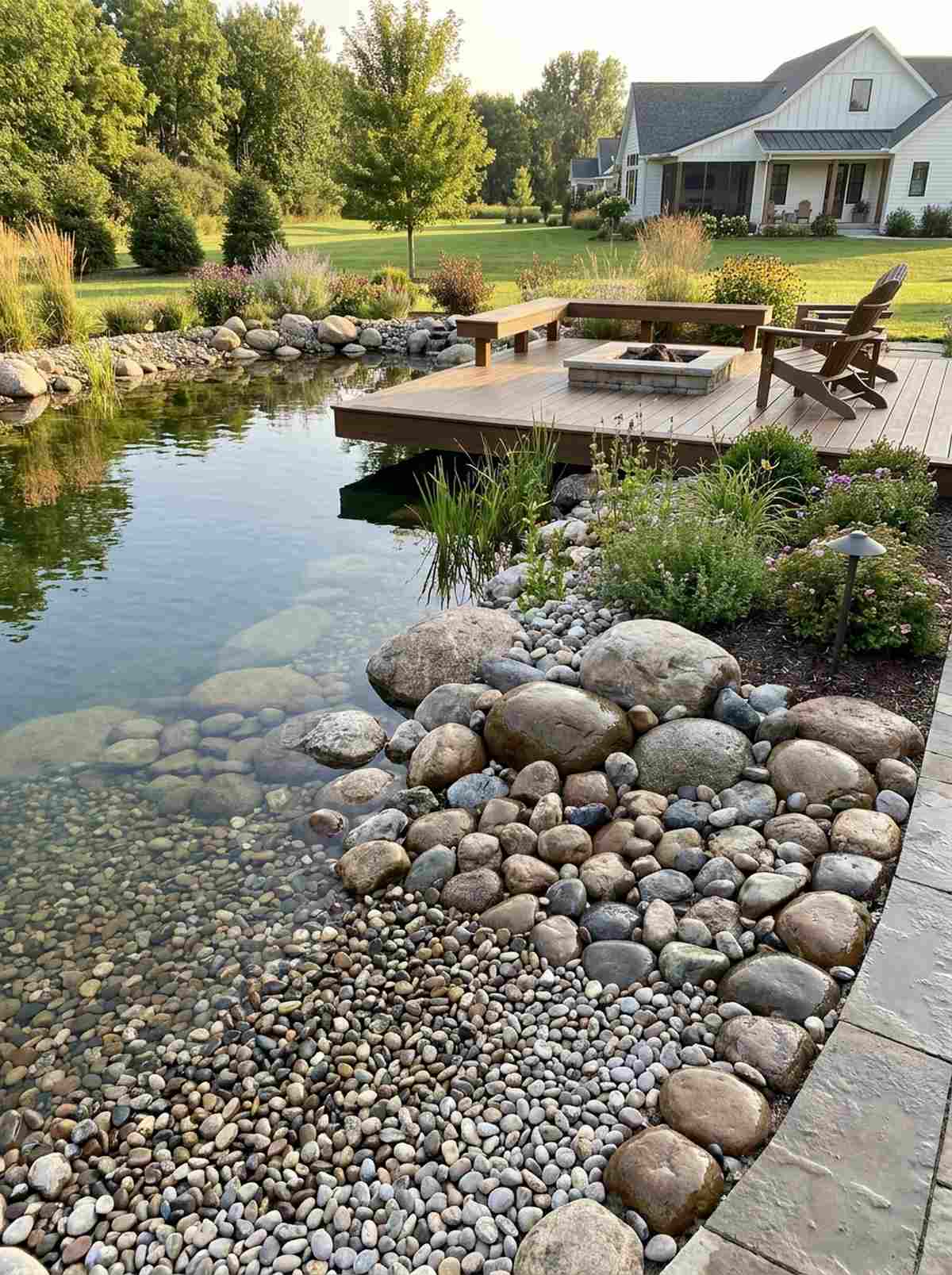cobble and boulder beach edge