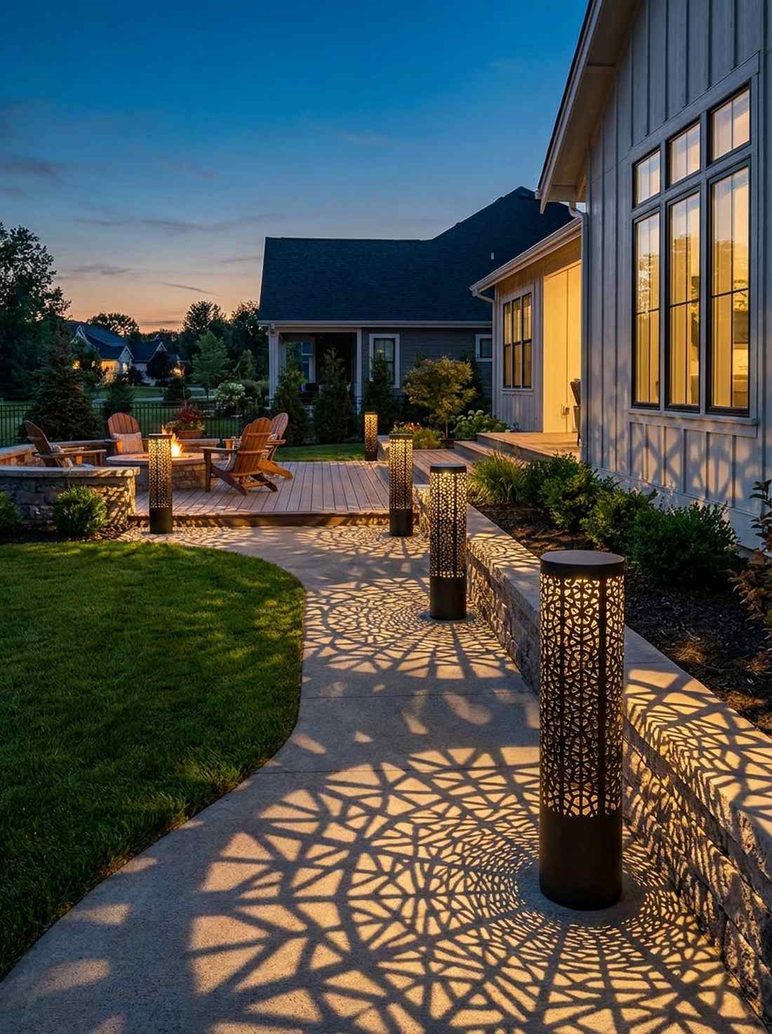 decorative perforated bollards