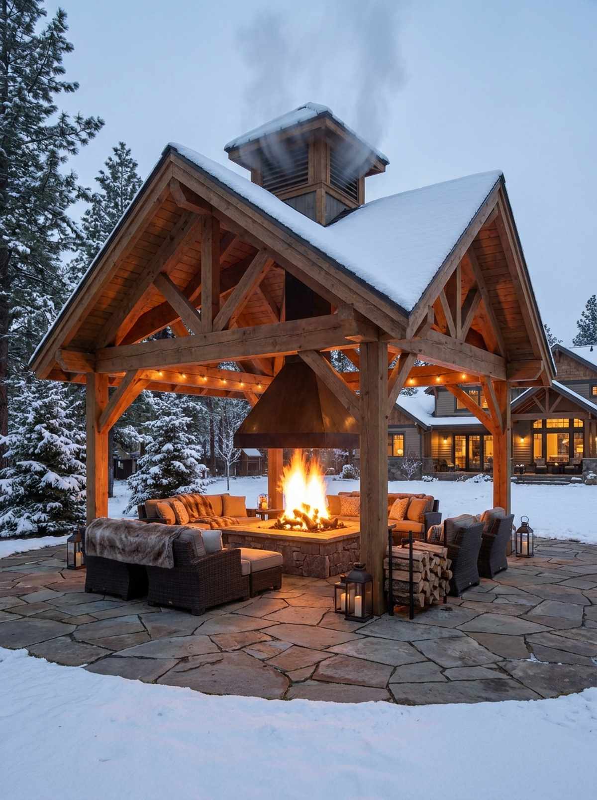 fire feature pavilion