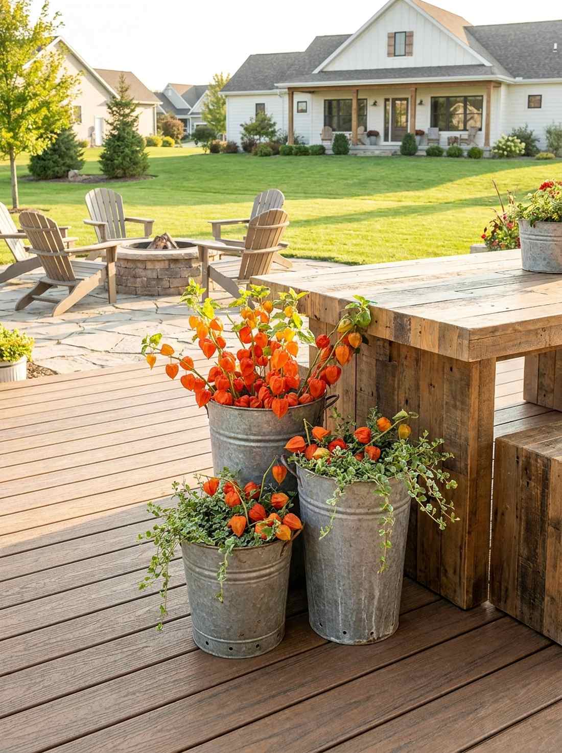 galvanized bucket grouping