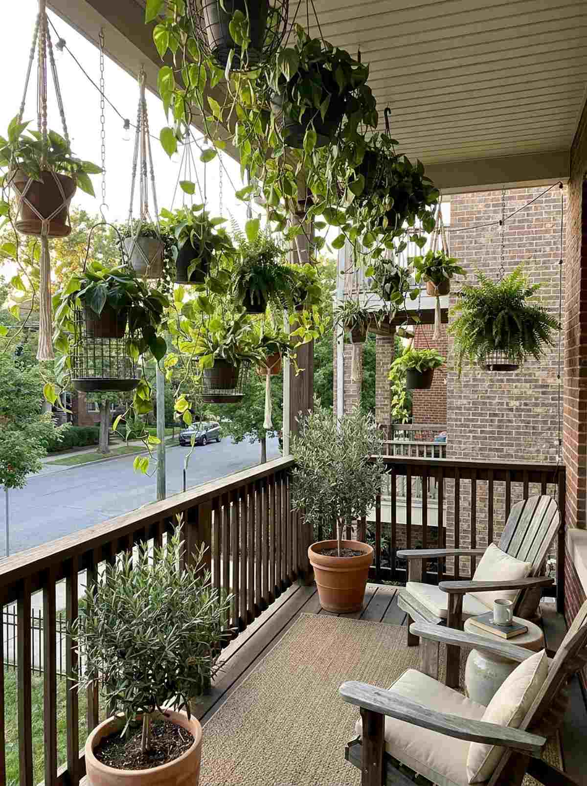 hanging plant cascade