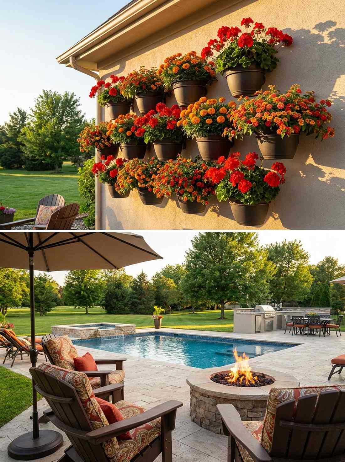 hot color summer wall
