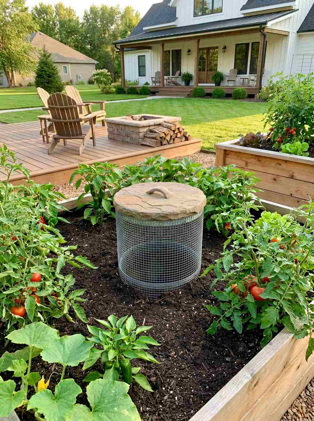 integrated compost production bed
