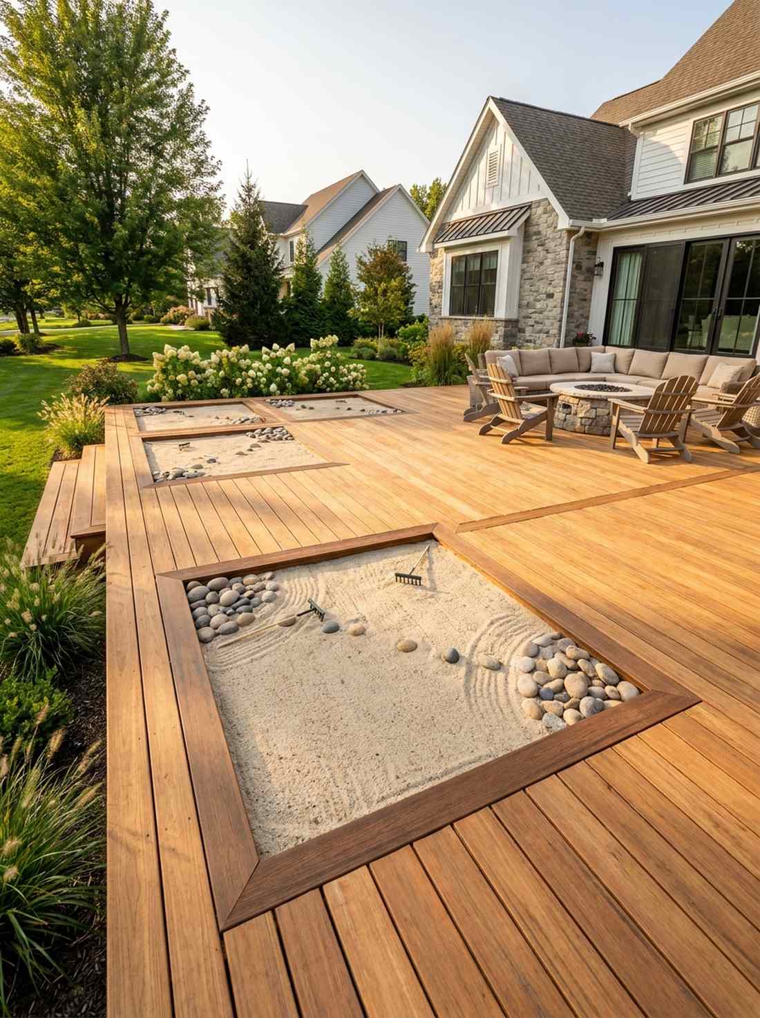 integrated deck sand panels