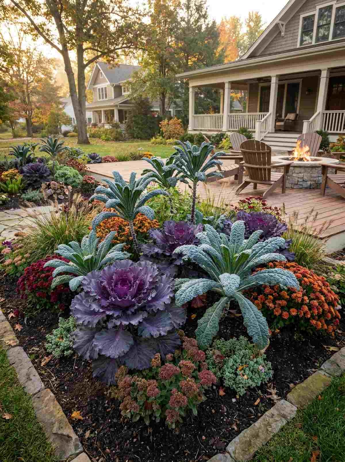 kale as ornamental foliage