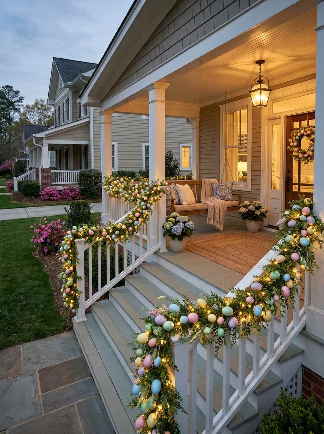 lighted easter egg garland