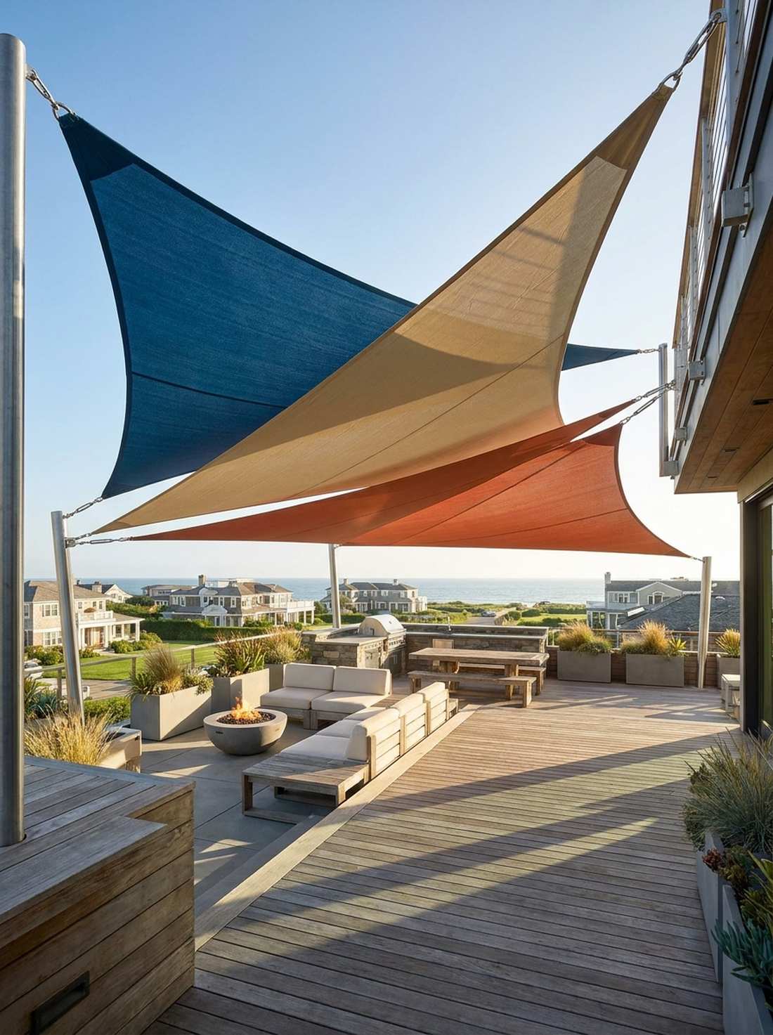 sail shade tension structures
