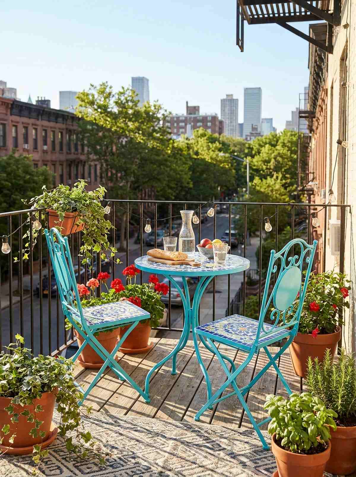 small bistro set for intimate dining