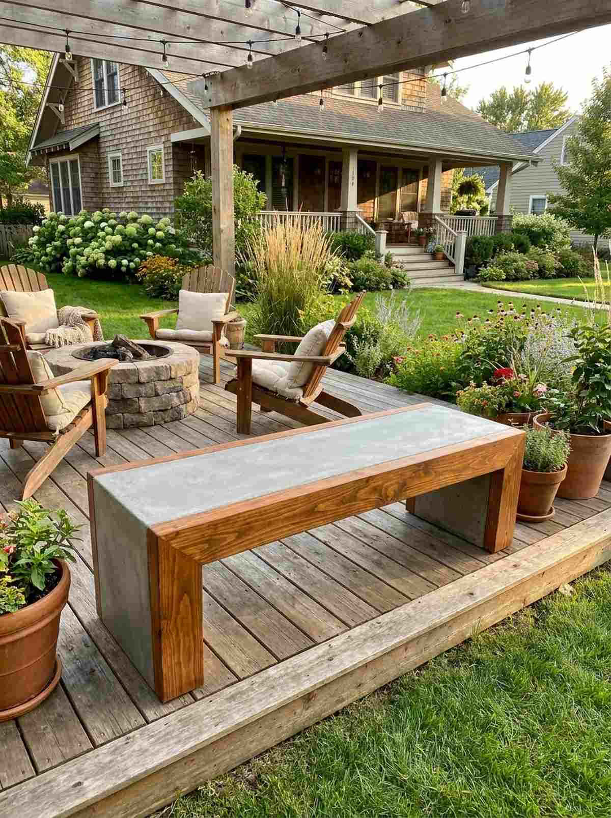 stacked wood frame concrete pour