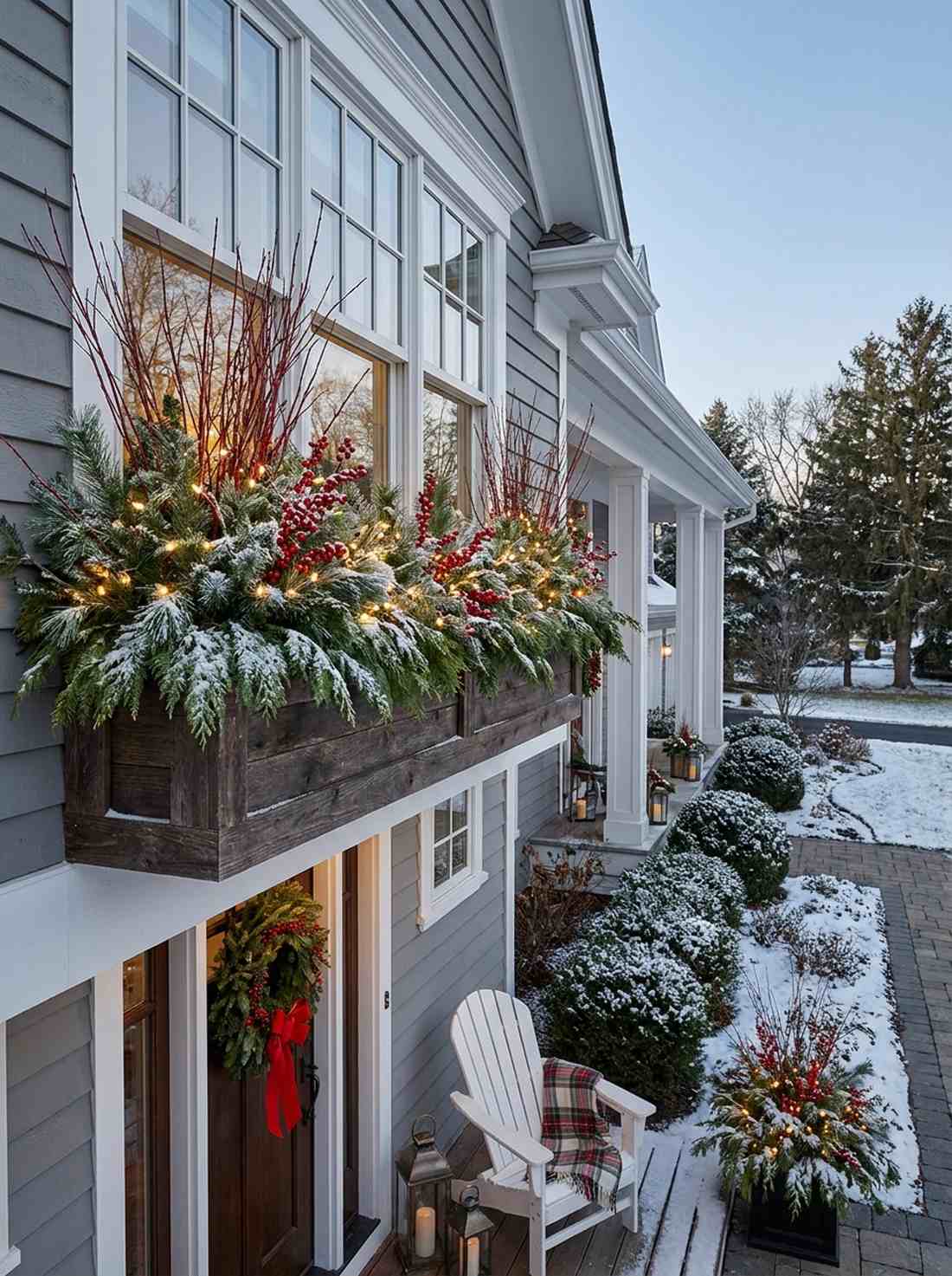 window box winter transformations