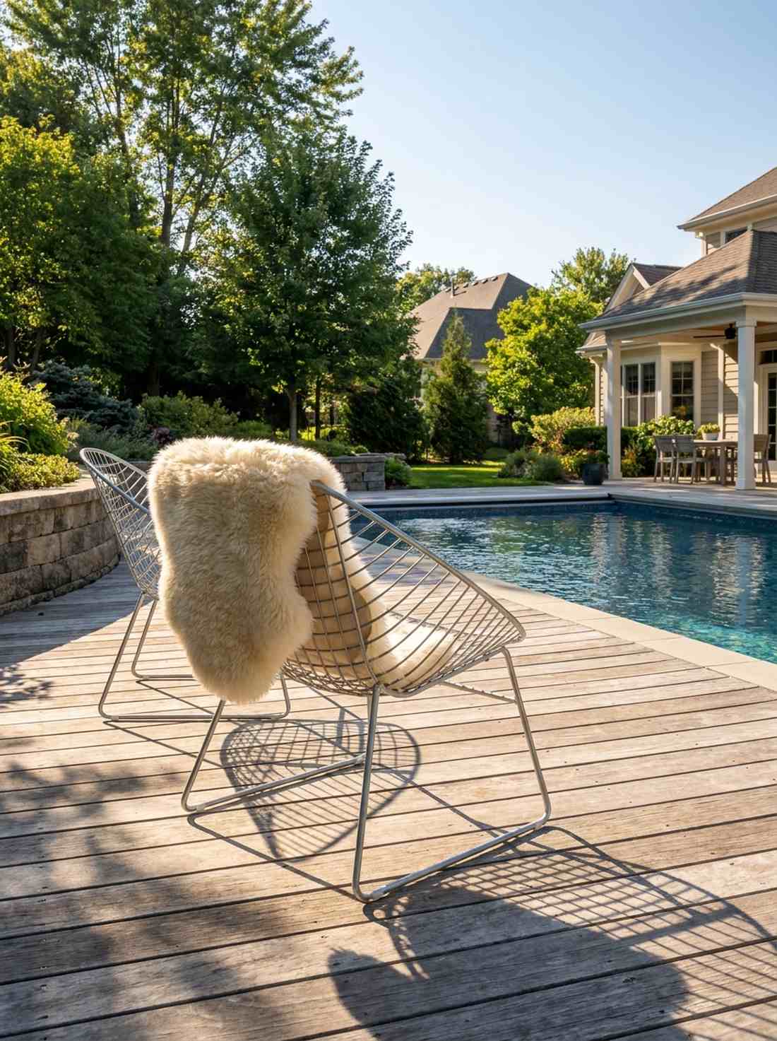 wire frame lounge chairs