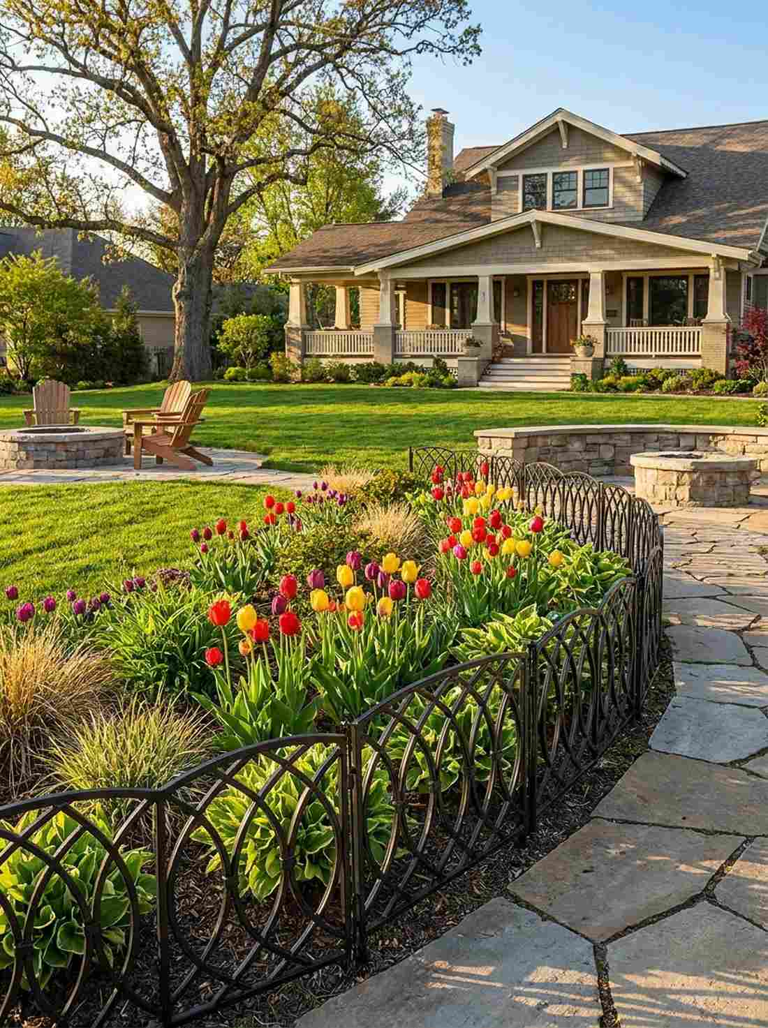 wrought iron border fencing