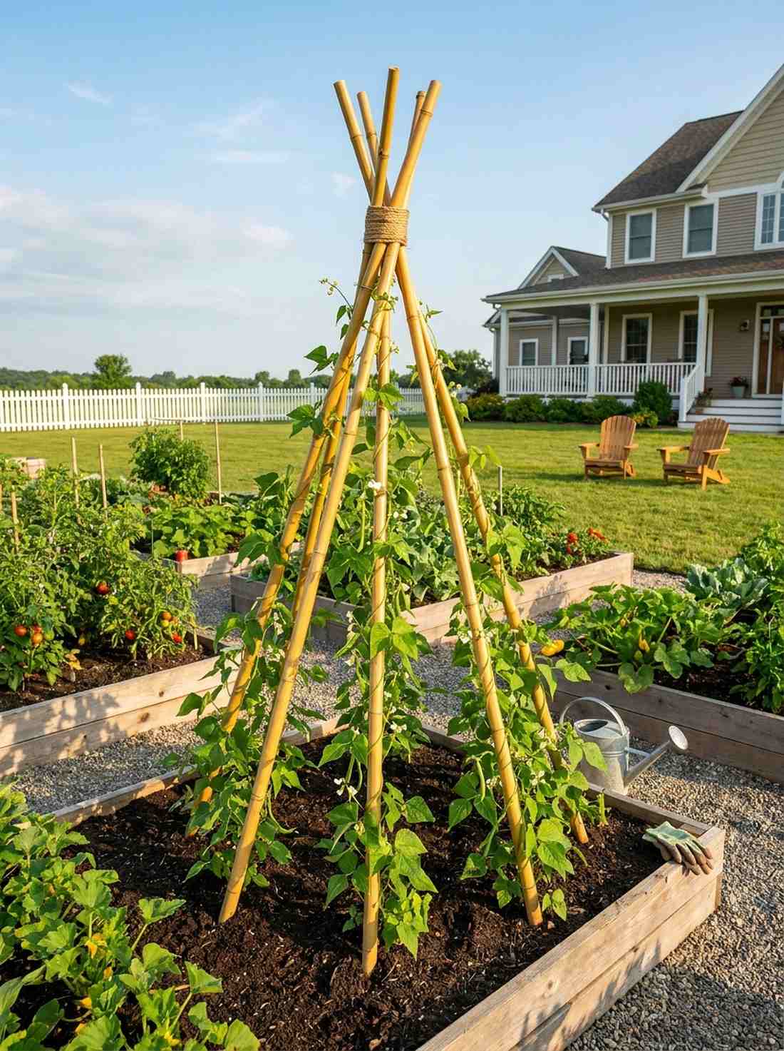 bamboo teepee structures