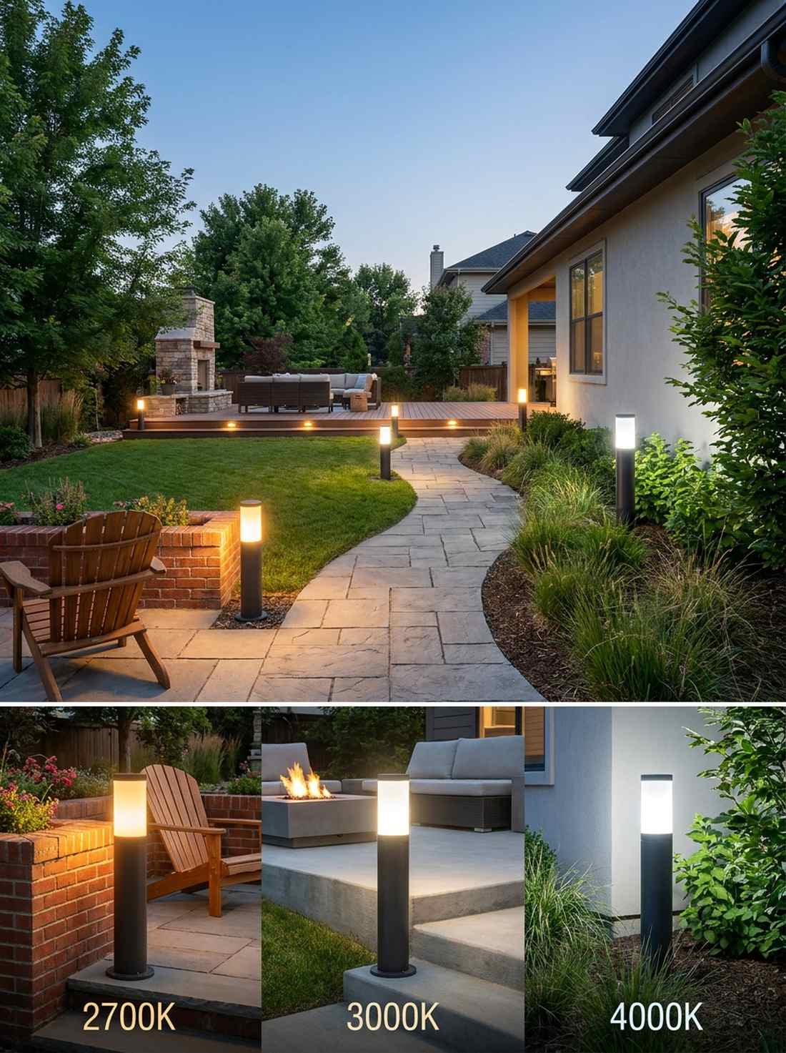 color temperature selectable bollards
