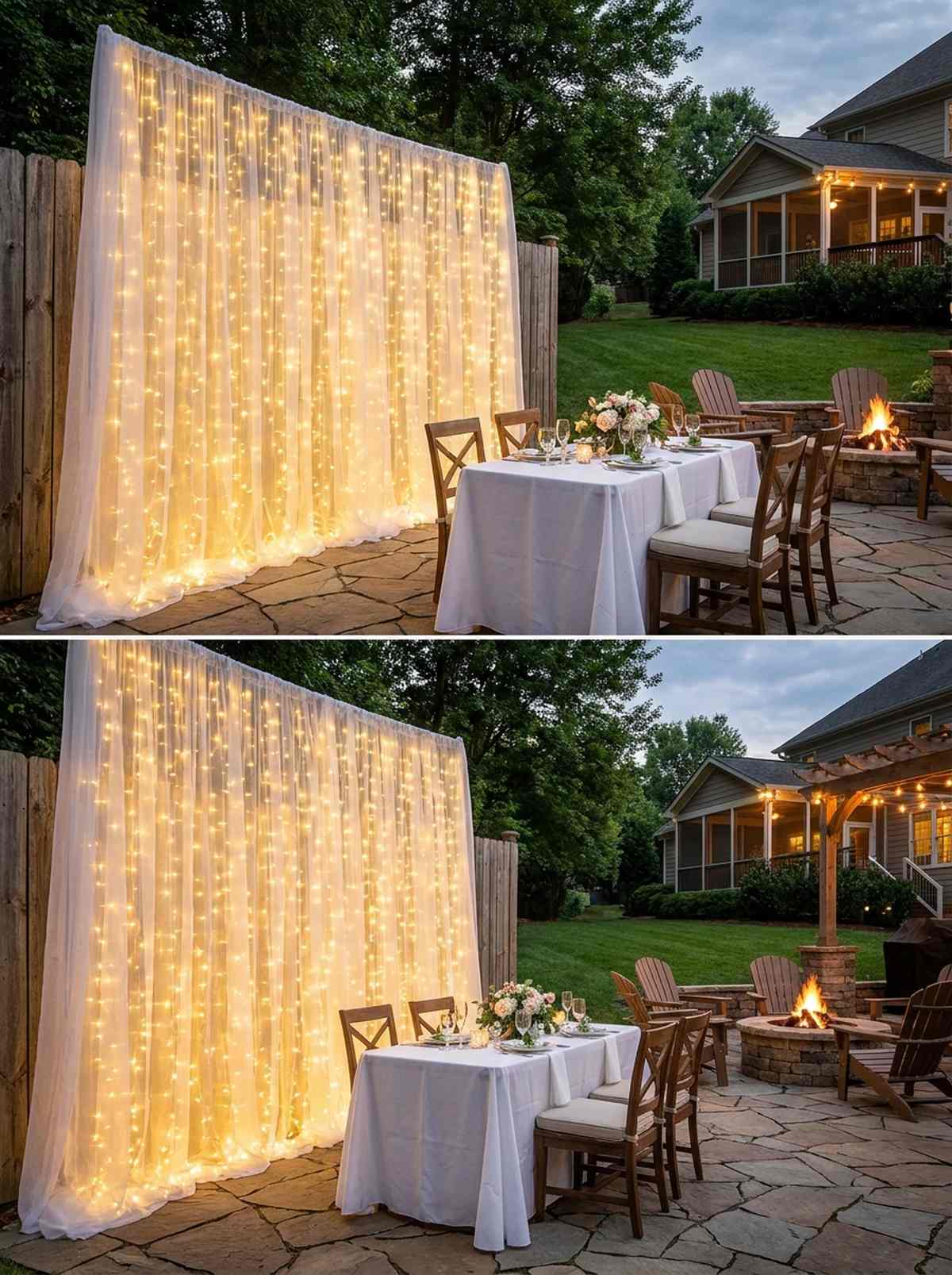 fairy light curtain backdrop