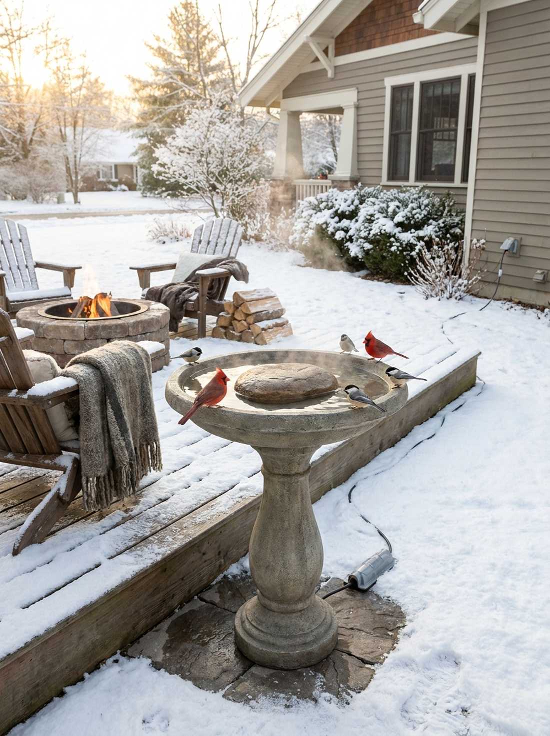 heated birdbath features