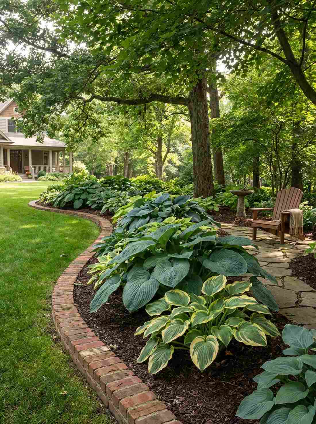 hostas shade border