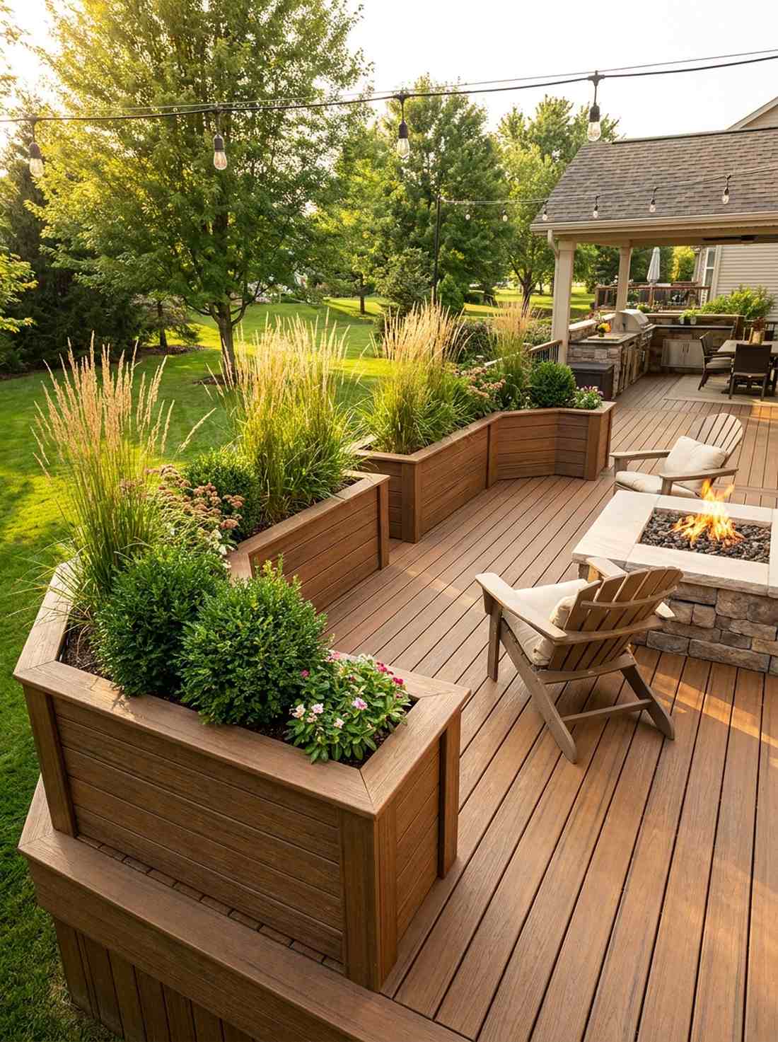 integrated planter boxes