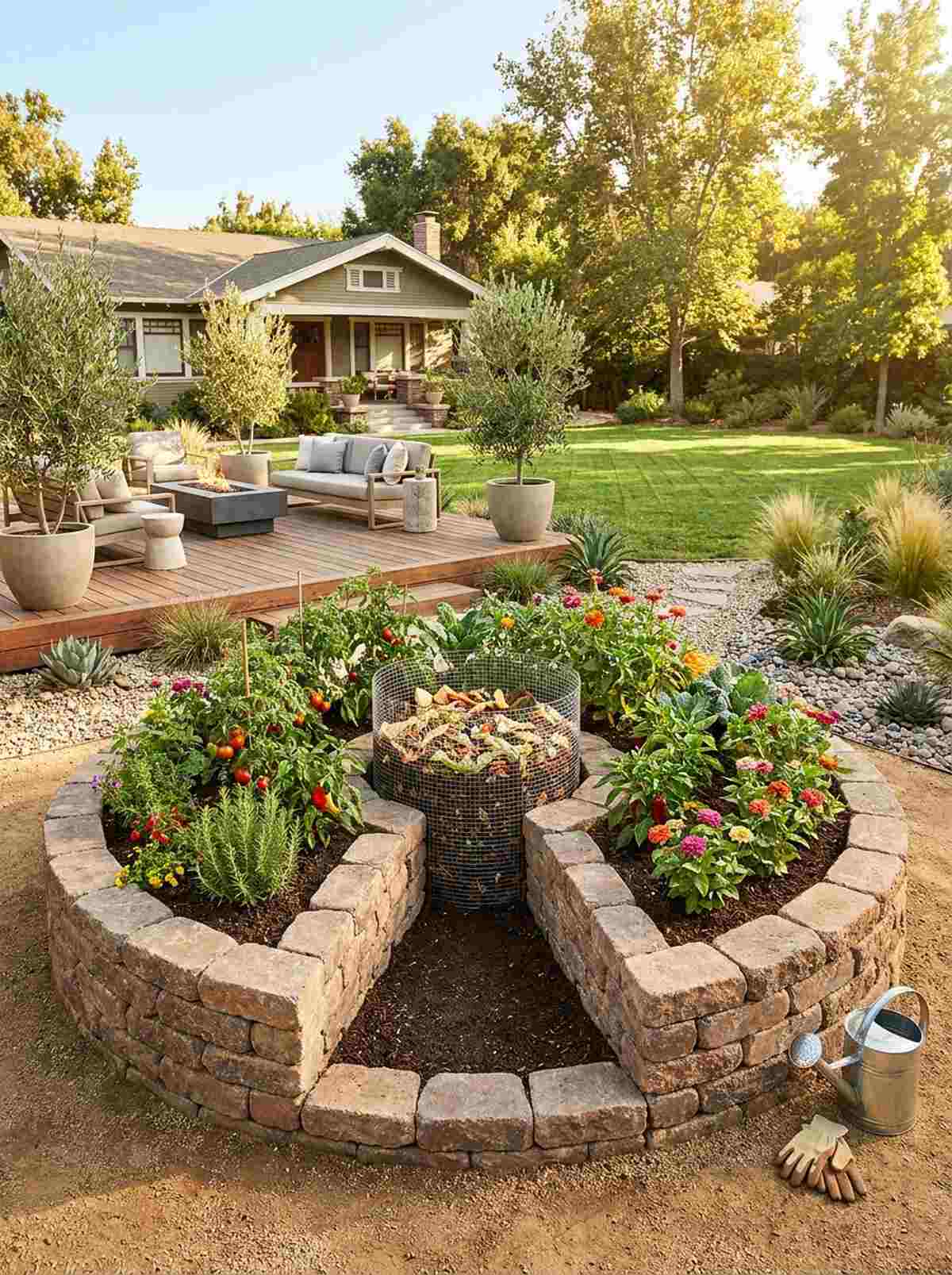 keyhole garden bed