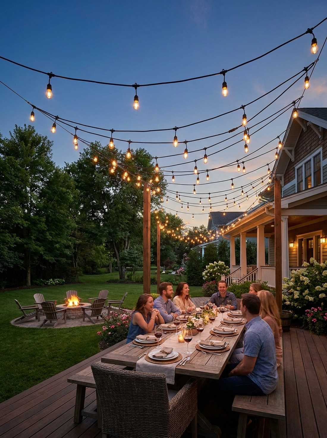led string light canopy installations