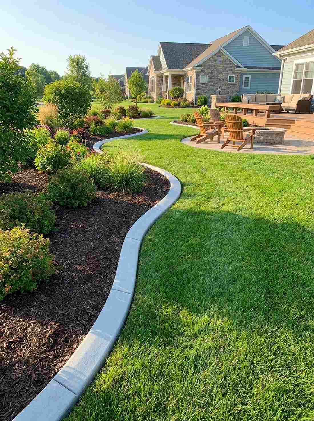 linear concrete landscape edging