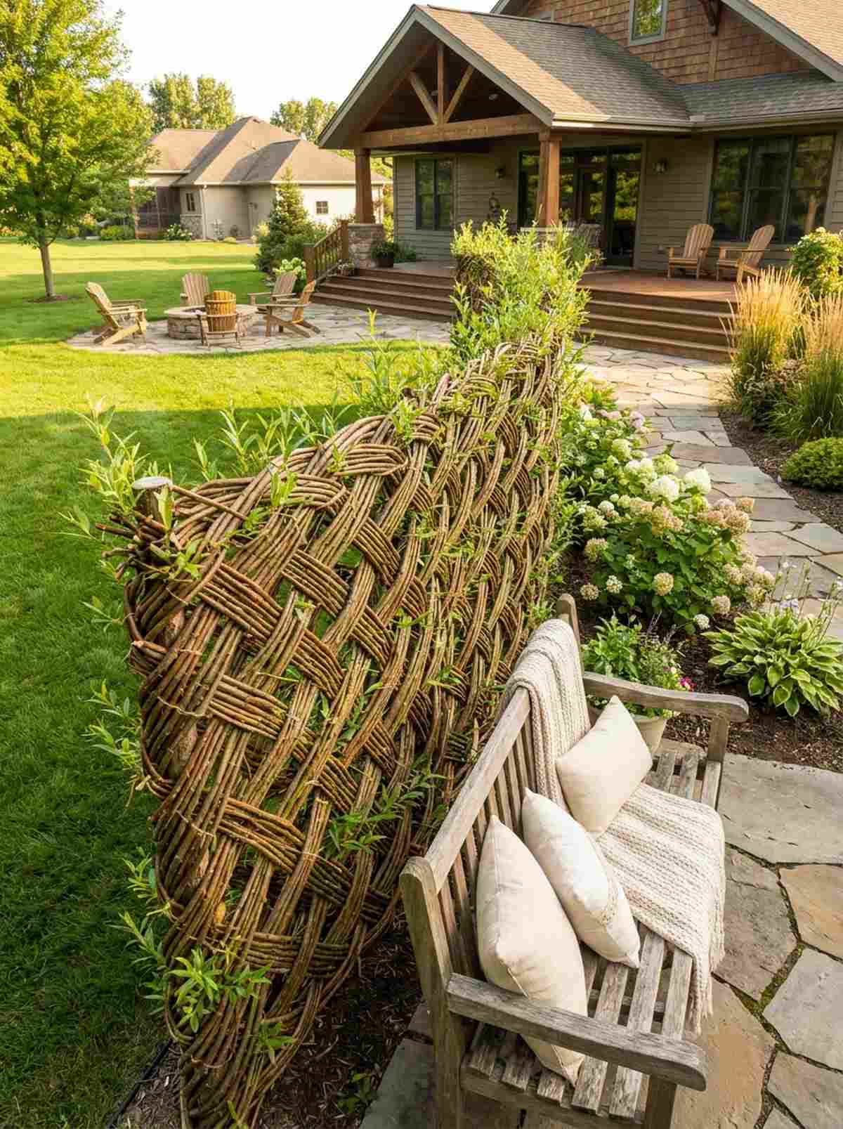 living fence willow structures