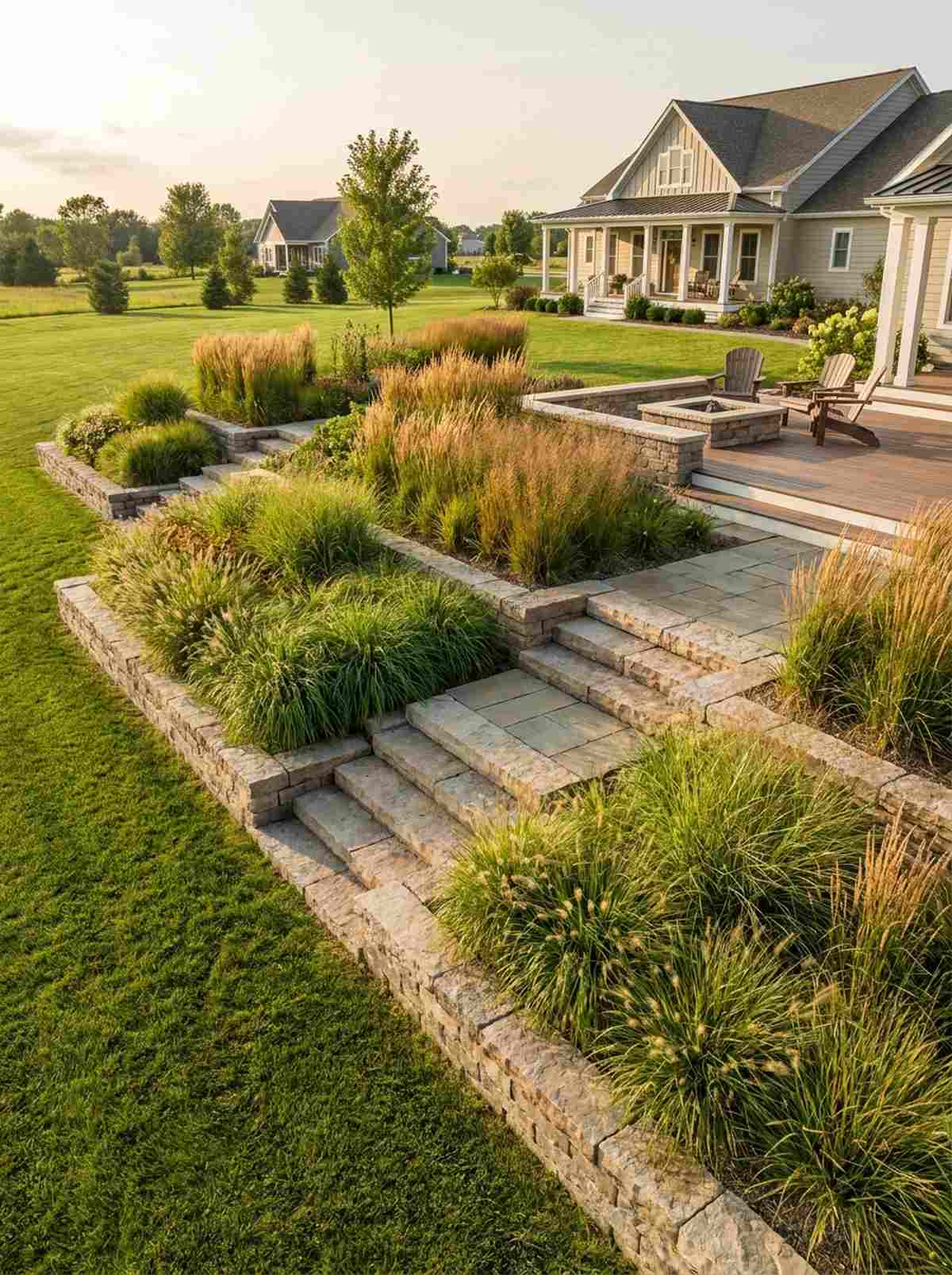 low profile wide terraces