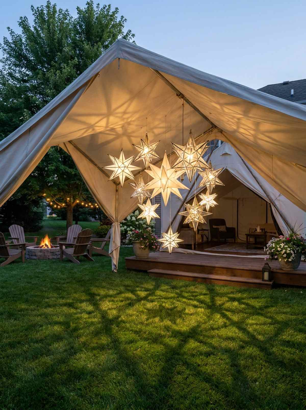 moravian star lantern display