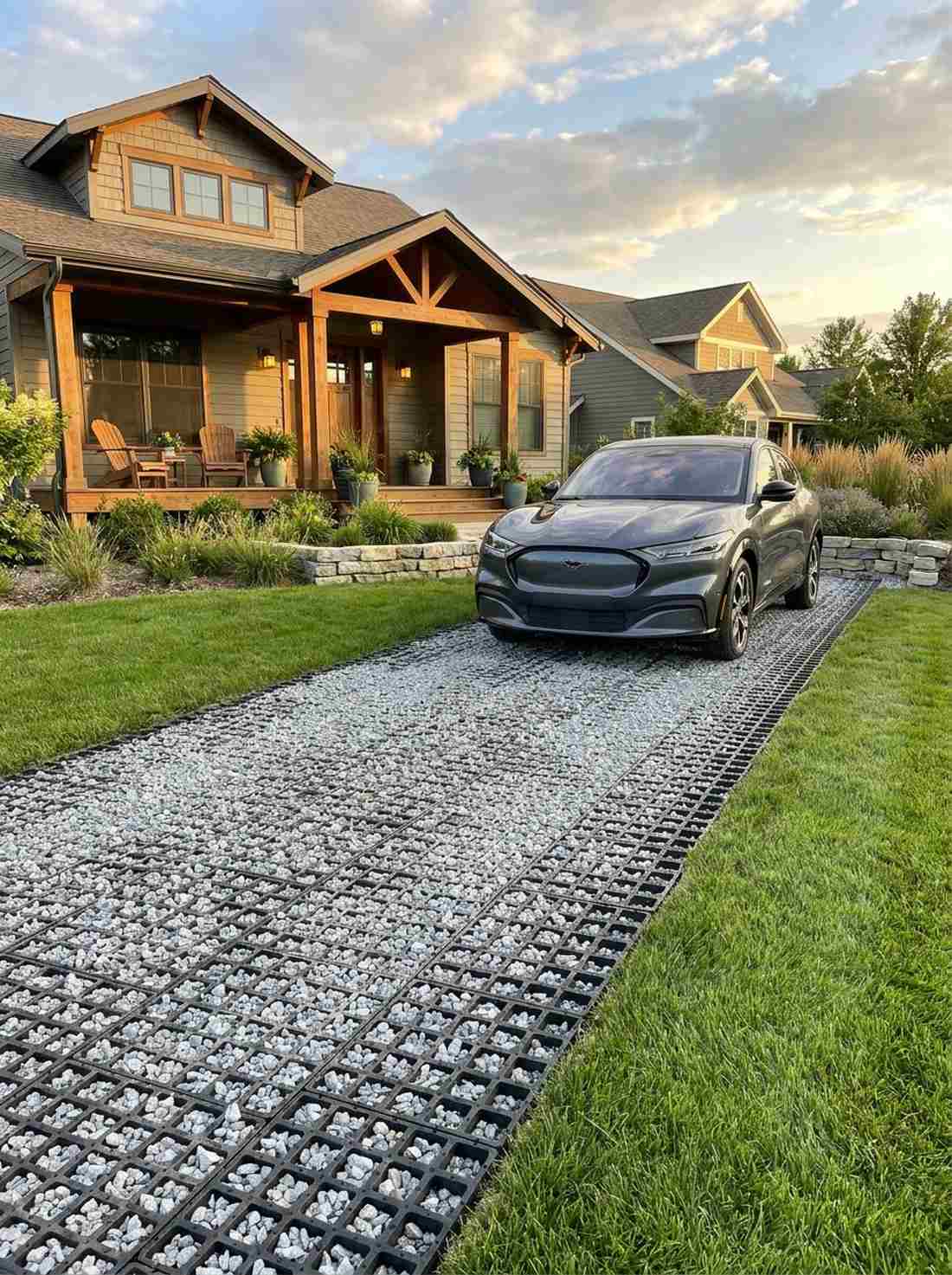 permeable paver driveway