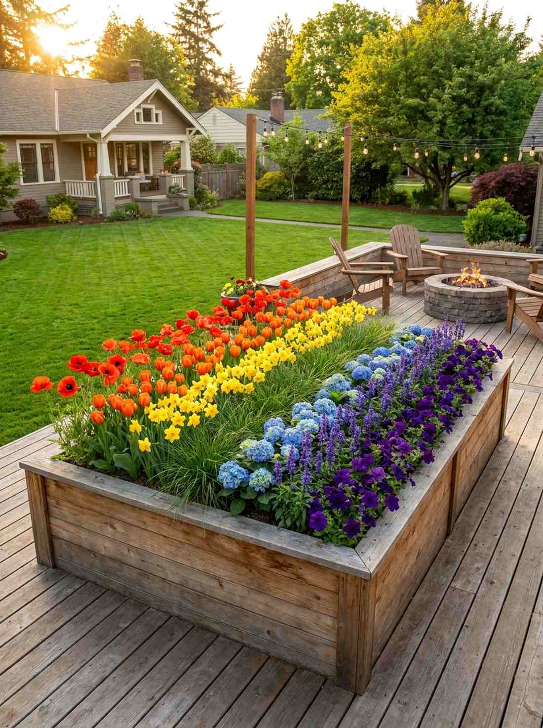 rainbow gradient bed