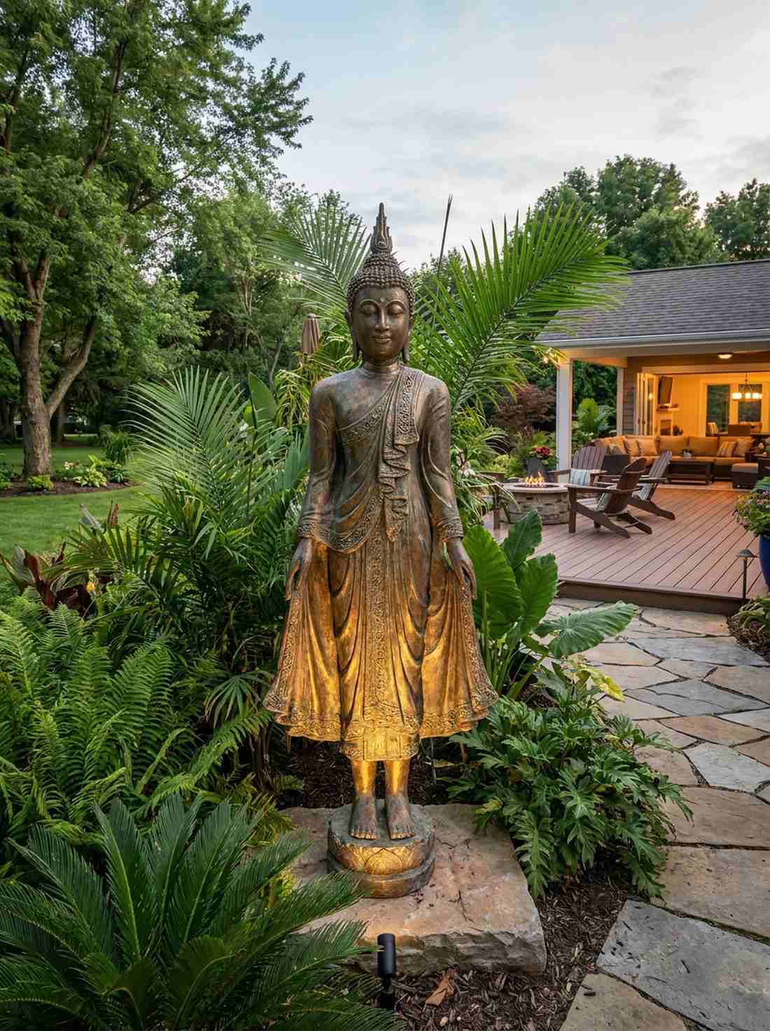 standing thai buddhas