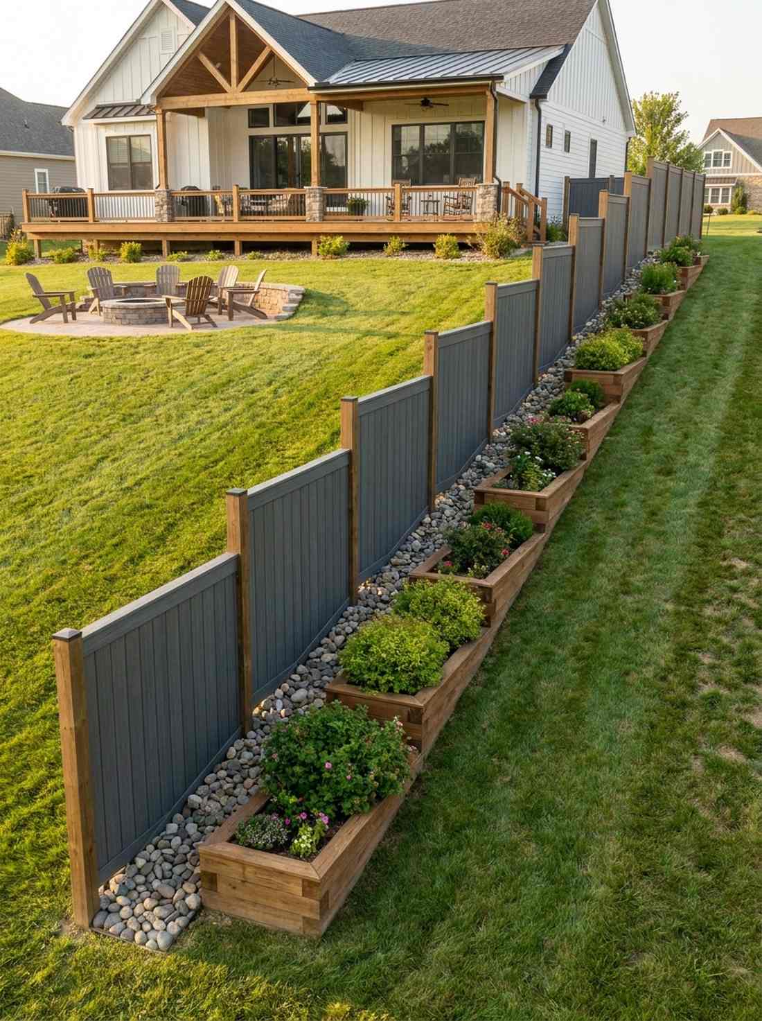 stepped fence for slopes